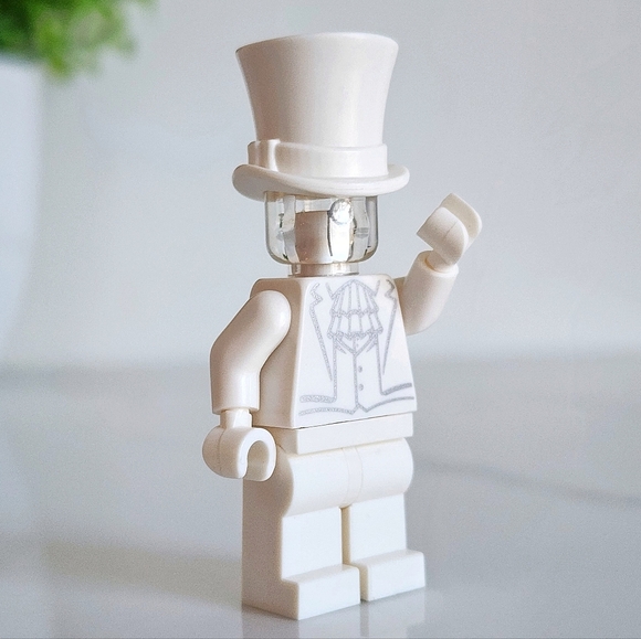 🤍RARE LEGO Batman Movie Gentleman Ghost Minifigure sh0455 w/ Top Hat 2